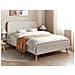 Letto Matrimoniale Moderno In Tessuto Beige 160x200cm Rennes - Foto miniatura 32