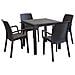 Caligola - Set Tavolo Fisso In Wicker Cm 80 X 80 X 74 H Compreso Di 4 Sedute - Foto miniatura 1