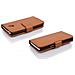 Custodia Compatibile Con Htc Desire 700 In Marrone Cioccolata - Coperchio Protettivo In Ecopelle Testurizzata E Tasca Per Carte Di Credito - Foto miniatura 3