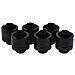 Eiszapfen 16/10mm Compression Fitting G1/4 - Deep Black Sixpack - Foto miniatura 5