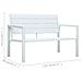 Panchina da Giardino 120 cm in HDPE Bianca con Aspetto Legno - Foto miniatura 6