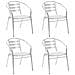 Sedie Impilabili per Esterno 4 pz in Alluminio - Foto miniatura 1