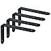 Mensola Staffa Dangolo Brace Staffa Angolare Griglia Di Attaccatura Di Parete 125 Millimetri 75 Mm In Acciaio Inox Nero Opaco Finito 4 Pezzi Ej5207b-4p - Foto miniatura 1