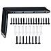 Mensola Staffa Dangolo Brace Staffa Angolare Griglia Di Attaccatura Di Parete 125 Millimetri 75 Mm In Acciaio Inox Nero Opaco Finito 4 Pezzi Ej5207b-4p - Foto miniatura 3
