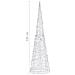 Piramide Decorativa Cono di Luce LED Acrilico Blu 120 cm - Foto miniatura 2