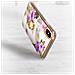 Cover Iphone Xs Max Bi-materiale Anello Di Sostegno Stampa Fiori Viola - Foto miniatura 2