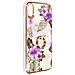 Cover Iphone Xs Max Bi-materiale Anello Di Sostegno Stampa Fiori Viola - Foto miniatura 3