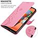 Cadorabo Custodia Compatibile Con Samsung Galaxy A11 / M11 In Rosa Fiore - Coperchio Protettivo In Design Floreale Con Chiusura Magnetica, Funzione Stand E Slot Per Carte - Foto miniatura 4