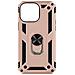 Cover Iphone 14 Pro Anti-urto Ibrida Anello Sostegno Funzione Supporto Rose Gold - Foto miniatura 1
