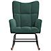 Sedia da Pranzo Verde Scuro in Velluto - Foto miniatura 5