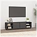 Mobile Porta Tv Grigio 156x40x40 Cm In Legno Massello Di Pino - Foto miniatura 1