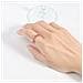 Anelli Antistress Regolabili Con Perline Girevoli, Confezione Da 3 Silver S - Foto miniatura 5