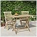 Tavolo Da Giardino Pieghevole Grigio120x70x75 Cm Massello Teak - Foto miniatura 1