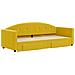 Divano Letto Estraibile Con Cassetti Giallo 80x200cm In Velluto - Foto miniatura 3