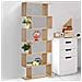 Libreria Design Moderna Scaffale 6 Ripiani 190x80x24cm Casa Ufficio Beige - Foto miniatura 2