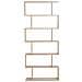 Libreria Design Moderna Scaffale 6 Ripiani 190x80x24cm Casa Ufficio Beige - Foto miniatura 3