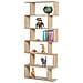 Libreria Design Moderna Scaffale 6 Ripiani 190x80x24cm Casa Ufficio Beige - Foto miniatura 1