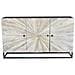 Mobile Credenza Da Interno Soggiorno Salotto A 3 Ante In Legno Di Mango E Struttura In Metallo Linea Elegance - Foto miniatura 3
