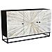 Mobile Credenza Da Interno Soggiorno Salotto A 3 Ante In Legno Di Mango E Struttura In Metallo Linea Elegance - Foto miniatura 1