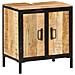 Mobile Lavabo Da Bagno 55x35x60 Cm Legno Massello Mango E Ferro - Foto miniatura 1