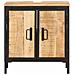 Mobile Lavabo Da Bagno 55x35x60 Cm Legno Massello Mango E Ferro - Foto miniatura 3