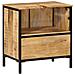 Mobile Lavabo Da Bagno 55x35x60 Cm Legno Massello Mango E Ferro - Foto miniatura 5