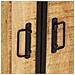 Mobile Lavabo Da Bagno 55x35x60 Cm Legno Massello Mango E Ferro - Foto miniatura 7