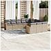 Set Divani Da Giardino 11 Pz Con Cuscini Beige In Polyrattan - Foto miniatura 1