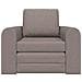 Divano Letto a Pavimento 2-in-1 Tortora 98x71x83 cm Tessuto - Foto miniatura 5