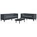 Set Divani Chesterfield 2pz con Cuscini Grigio Scuro Velluto - Foto miniatura 2