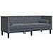 Set Divani Chesterfield 2pz con Cuscini Grigio Scuro Velluto - Foto miniatura 4