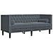 Set Divani Chesterfield 2pz con Cuscini Grigio Scuro Velluto - Foto miniatura 5