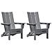 Sedie Adirondack Pieghevoli  2 pcs Grigio Chiaro 74.5x80.5x90 cm HDPE, Sedia Adirondack Pieghevole  Grigio Chiaro 74.5x80.5x90 cm HDPE - Foto miniatura 1