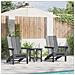 Sedie Adirondack Pieghevoli  2 pcs Grigio Chiaro 74.5x80.5x90 cm HDPE, Sedia Adirondack Pieghevole  Grigio Chiaro 74.5x80.5x90 cm HDPE - Foto miniatura 2