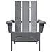 Sedie Adirondack Pieghevoli  2 pcs Grigio Chiaro 74.5x80.5x90 cm HDPE, Sedia Adirondack Pieghevole  Grigio Chiaro 74.5x80.5x90 cm HDPE - Foto miniatura 5