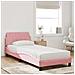 Letto con Materasso Rosa 90x200 cm in Velluto - Foto miniatura 3