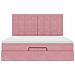 Struttura Letto Pouf con Materassi Rosa 160x200 cm Velluto - Foto miniatura 7