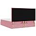 Struttura Letto Pouf con Materassi Rosa 160x200 cm Velluto - Foto miniatura 9