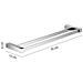 Portasalviette Doppio Da Muro In Acciaio Inox, Alluminio E Cromall Sg22 Serie Spluga Cromato - Foto miniatura 2
