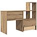 Scrivania con cassetto rovere artigianale 131.5 x 50 x 106.5 cm - Foto miniatura 8