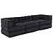 Cuscino 3 pcs Antracite 70 x 70 x 54 cm Poliestere - Foto miniatura 1