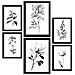 Set Di 6 Stampe Rigogliosa Natura Floreale E Stampe Botaniche Con Motivi Floreali In Un Classico Design D'interni In Bianco E Nero A3 & A4 Senza Cornice - Foto miniatura 1
