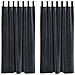 Tende con tende 2 pcs Grigio scuro 140 x 175 cm Velluto - Foto miniatura 1
