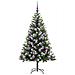 Albero di Natale artificiale a cerniera con neve fioccata - Foto miniatura 4