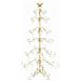 Albero di Natale in metallo con supporto Oro 180 cm - Foto miniatura 5