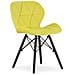 Sedia in velluto WAKO con gambe gialle e nere per soggiorno x2 - Foto miniatura 2