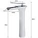 Rubinetto per lavabo da bagno, Blackswan, Cascada tipo M56, modello bianco /cromo, misura 29 cm - Foto miniatura 4
