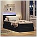Letto con contenitore e LED con led Nero 90 x 200 cm Tessuto - Foto miniatura 5