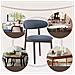 Set Da 2 Sedie Da Pranzo Robuste Ed Eleganti, Stile Nordico Minimalista, Ideali Per Sala Da Pranzo E Cucina Blu - Foto miniatura 6