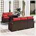 Set Divano da Giardino 6 pcs Marrone Rattan in Polipropilene - Foto miniatura 2